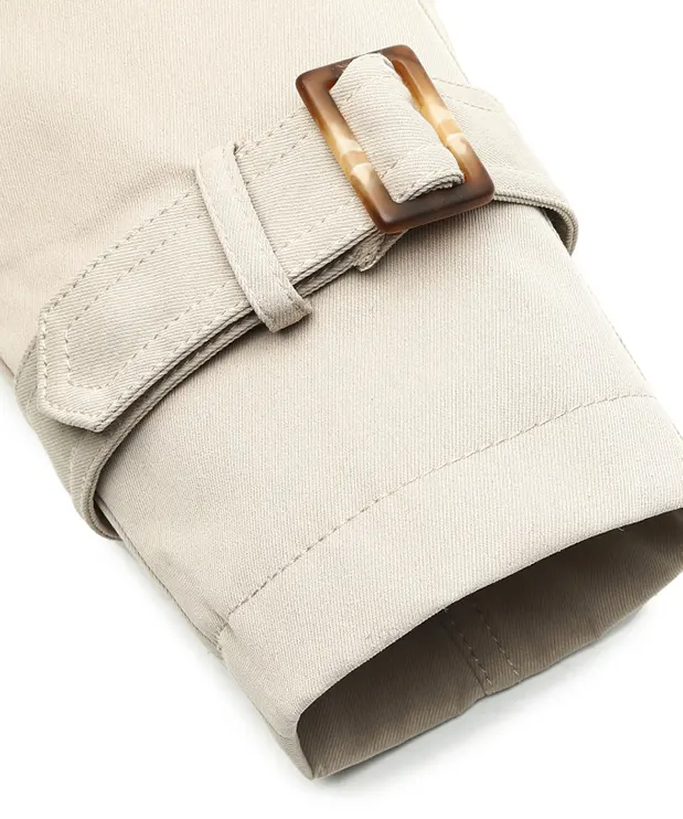 Double-Breasted Trench Coat with Belt