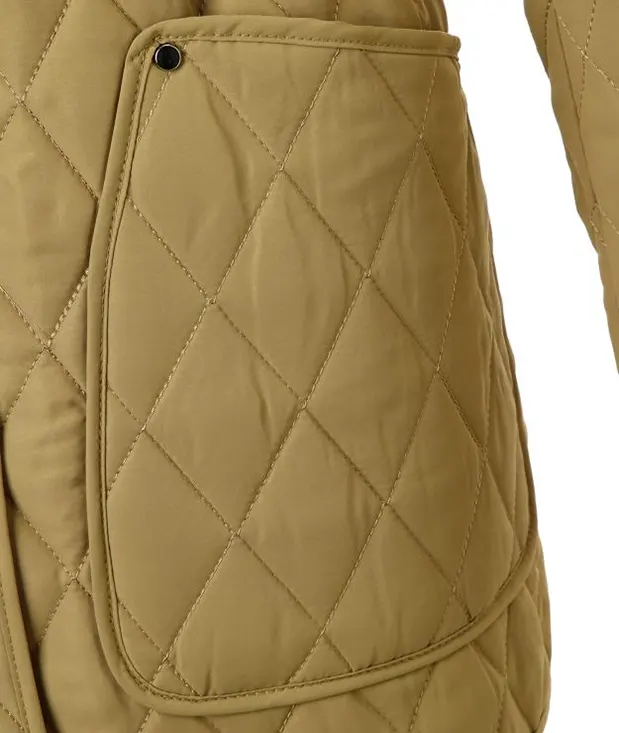 Solid Contrast Collar Hoodless Padded Jacket